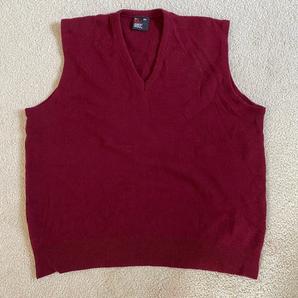 VTG I Robert Bruce I Maroon I 1980s I Nutty Professor Sweater Vest - Picture 6 of 16